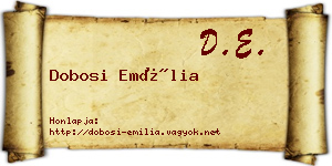 Dobosi Emília névjegykártya