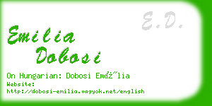 emilia dobosi business card